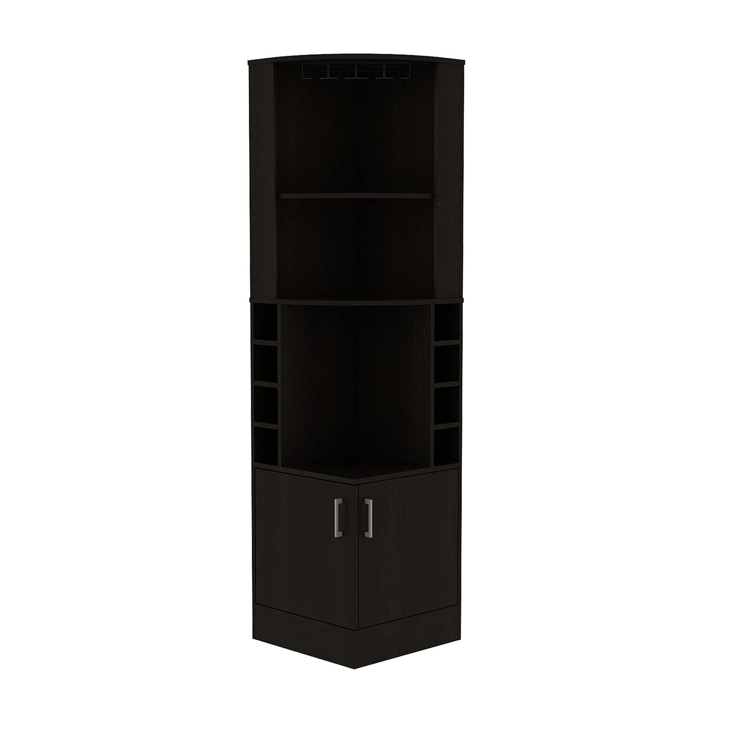 Home Bar Shelves - ตู้บาร์เข้ามุมพร้อมชั้นวาง 2 ชั้น, ที่วางแก้ว, ชั้นวางขวด 8