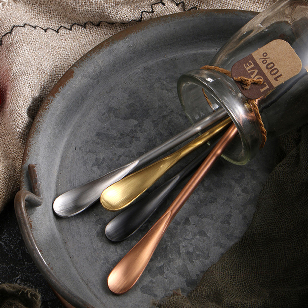 Bar Spoon Twisted - ช้อนผสมสแตนเลสพรีเมียม 2 ชิ้น ดีไซน์เกลียวหรูหรา สำหรับกาแฟ ชาเย็น