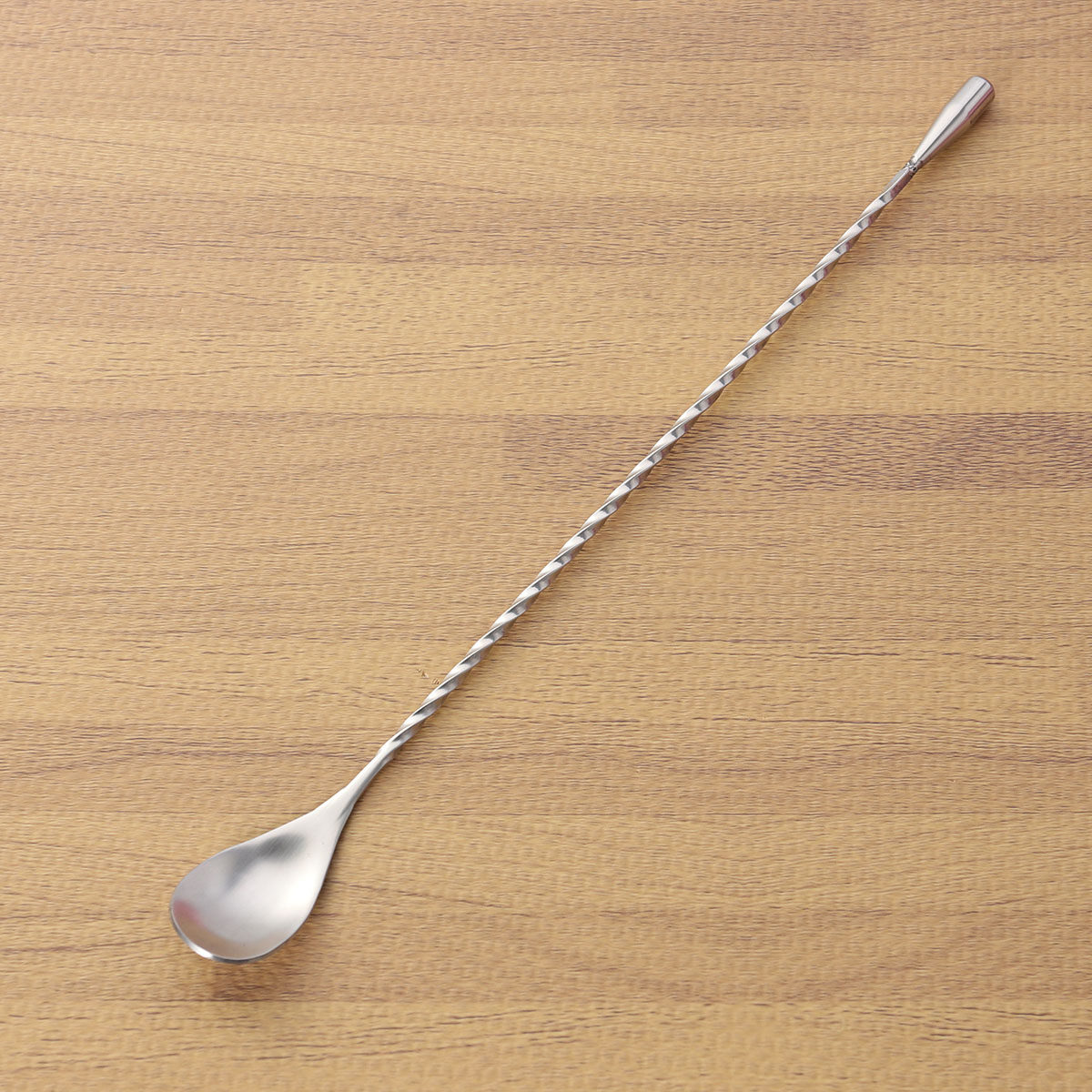 Bar Spoon Twisted - ช้อนคนค็อกเทลสแตนเลส 304 แบบเกลียวพร้อมด้ามจับตามหลักสรีรศาสตร์สำหรับบาร์เทนเดอร์ บาร์ที่บ้าน งานปาร์ตี้ ปลอดภัยสำหรับเครื่องล้างจาน