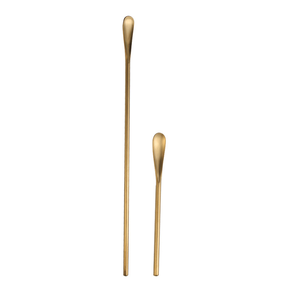 Bar Spoon Twisted - ช้อนคนสแตนเลส 2 ชิ้น ด้ามยาว-สั้น ดีไซน์เกลียวสวยงาม สำหรับผสมเครื่องดื่มในบาร์