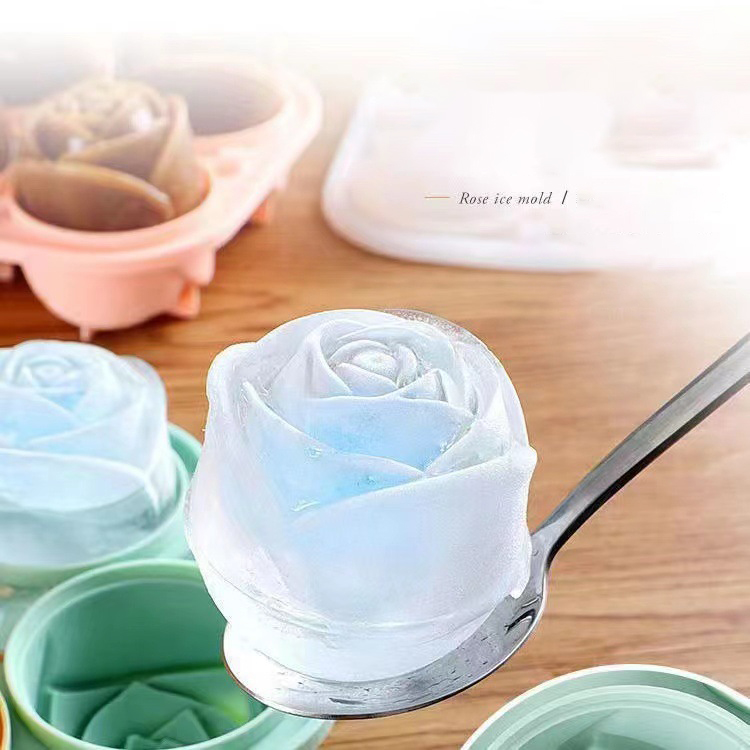3D Rose Ice แม่พิมพ์ 4 หลุม Ic - Ice Mold Sphere บทวิจารณ์และราคา