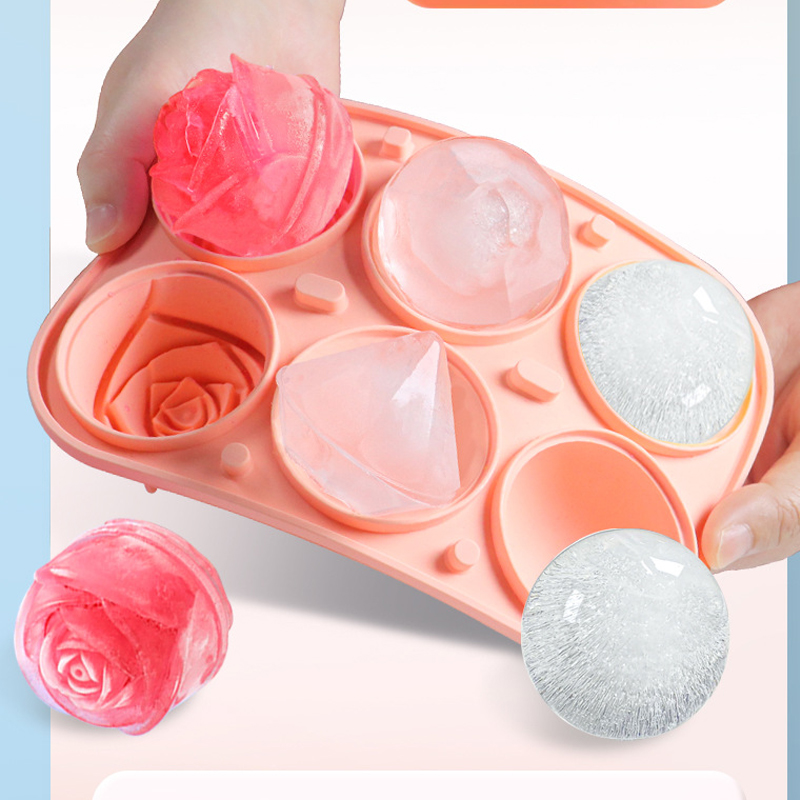 3D Rose เพชรรอบ Ice Cube แม่พิ - Ice Mold Sphere บทวิจารณ์และราคา