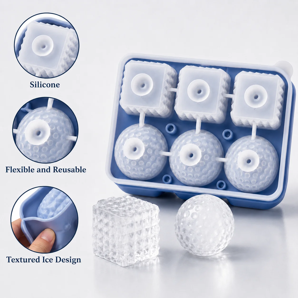 ถาดทำน้ำแข็งซิลิโคนสำหรับวิสกี - Ice Mold Sphere บทวิจารณ์และราคา