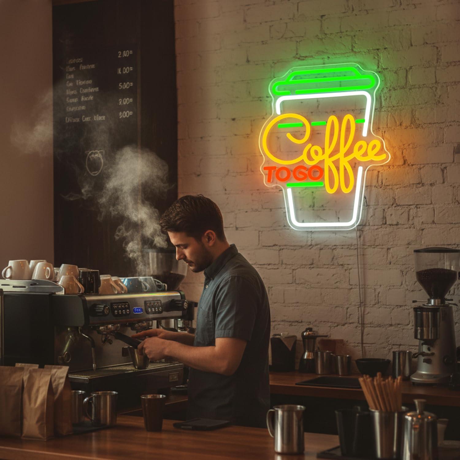 ป้ายไฟนีออนรูปกาแฟ ไฟ LED ปรับ - Home Bar And Restaurant บทวิจารณ์และราคา
