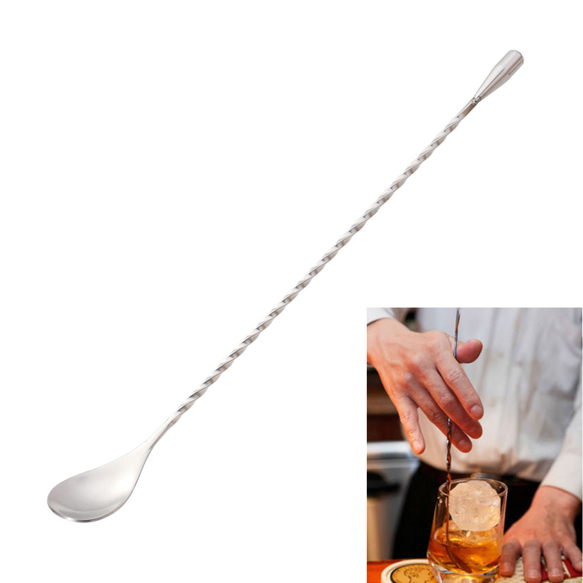 ช้อนคนเครื่องดื่มสแตนเลส 304 แ - Bar Spoon Twisted บทวิจารณ์และราคา