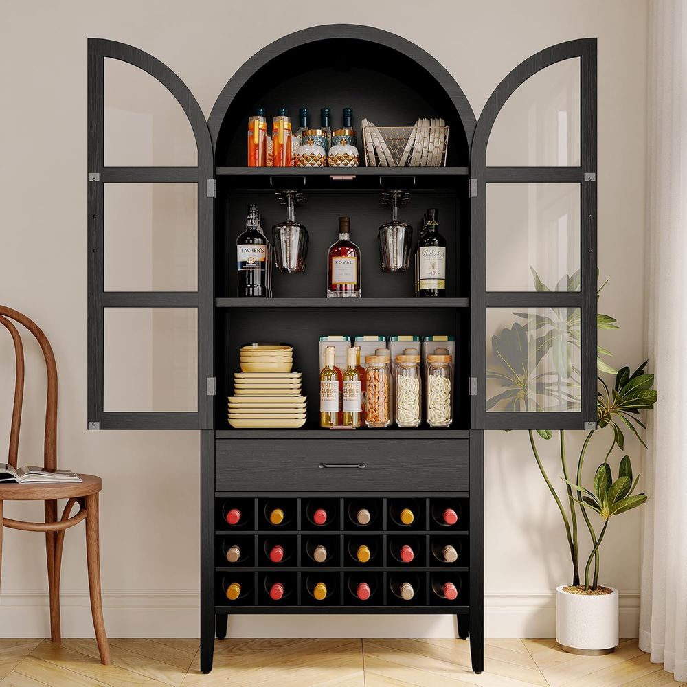 ตู้บาร์ไวน์ทรงโค้งสูง 71 นิ้ว  - Home Bar Shelves บทวิจารณ์และราคา